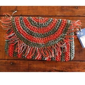 NWT Target Universal Threads Woven Straw Clutch